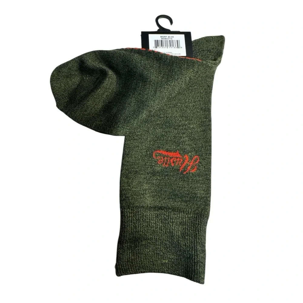 Steve Madden Crew Socks Green Graphics 